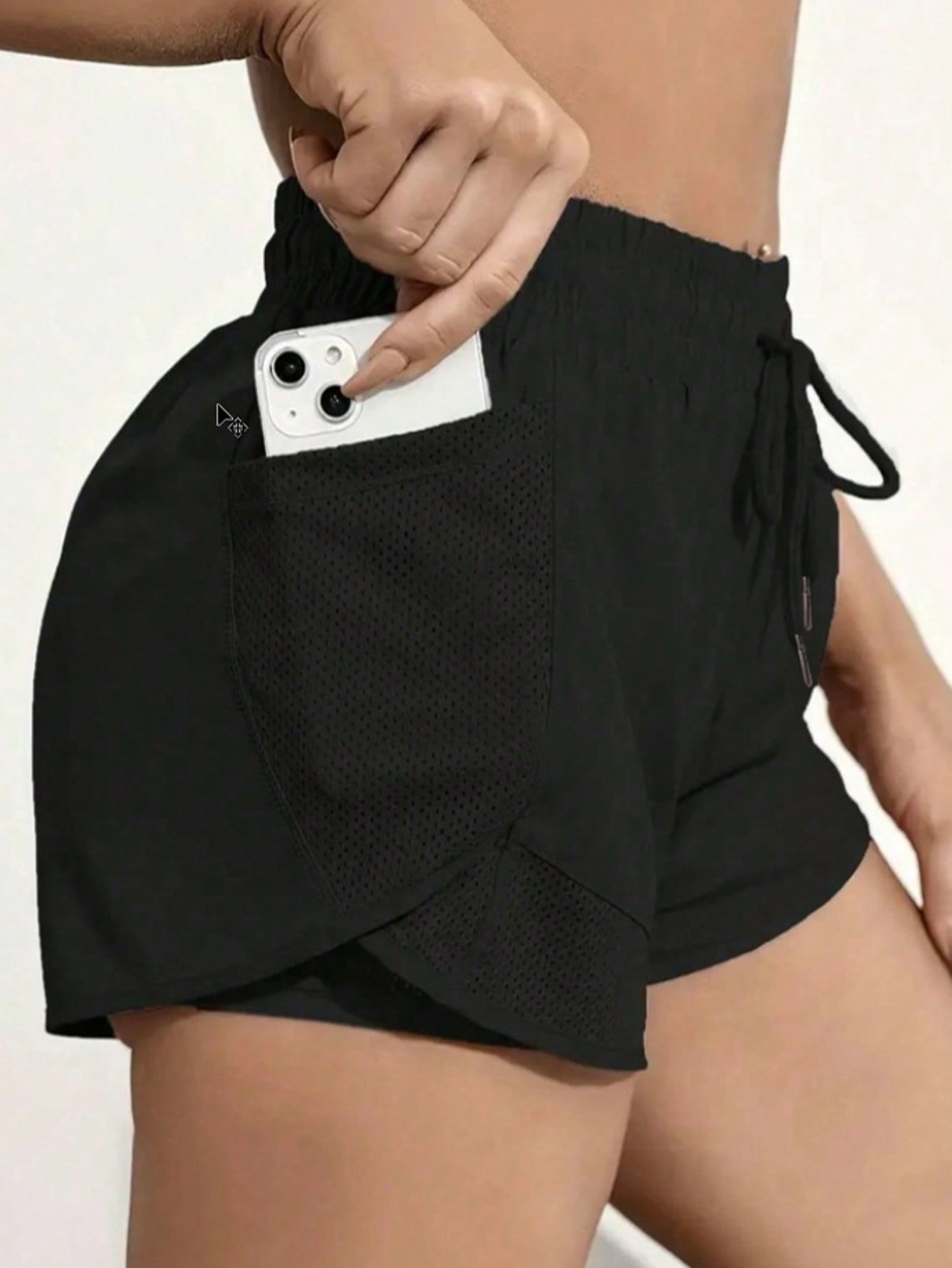Yoga Fitness Workout - Women's 2-In-1 Yoga Shorts, Made Of