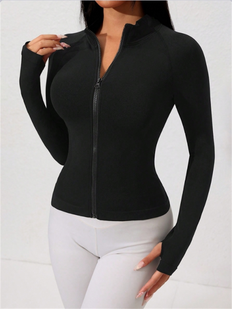 Yoga Fitness Hoodie - Women's Clothing Coats Woman Zipper Hoodie