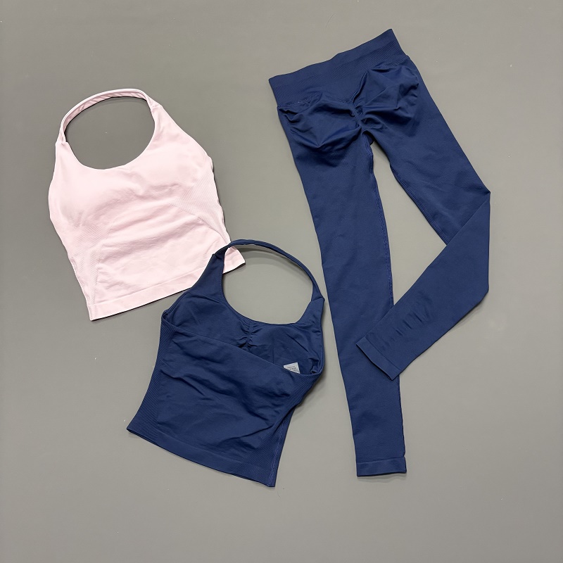 Yoga Fitness Kleidung - 2PCS Halter Neck Sportswear Set Women