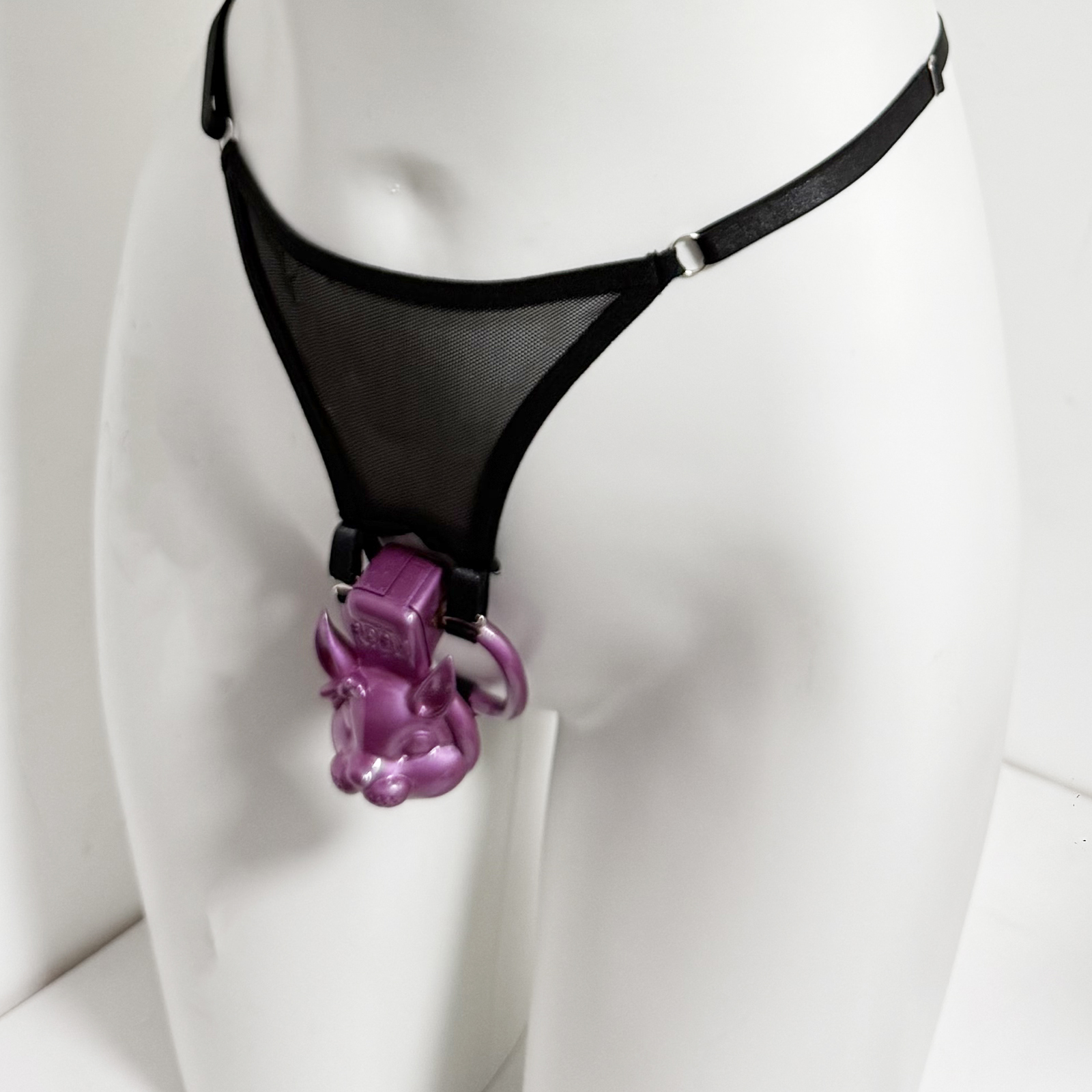 Black Thong Male Chastity Cage - Resistance Bands ulasan dan harga