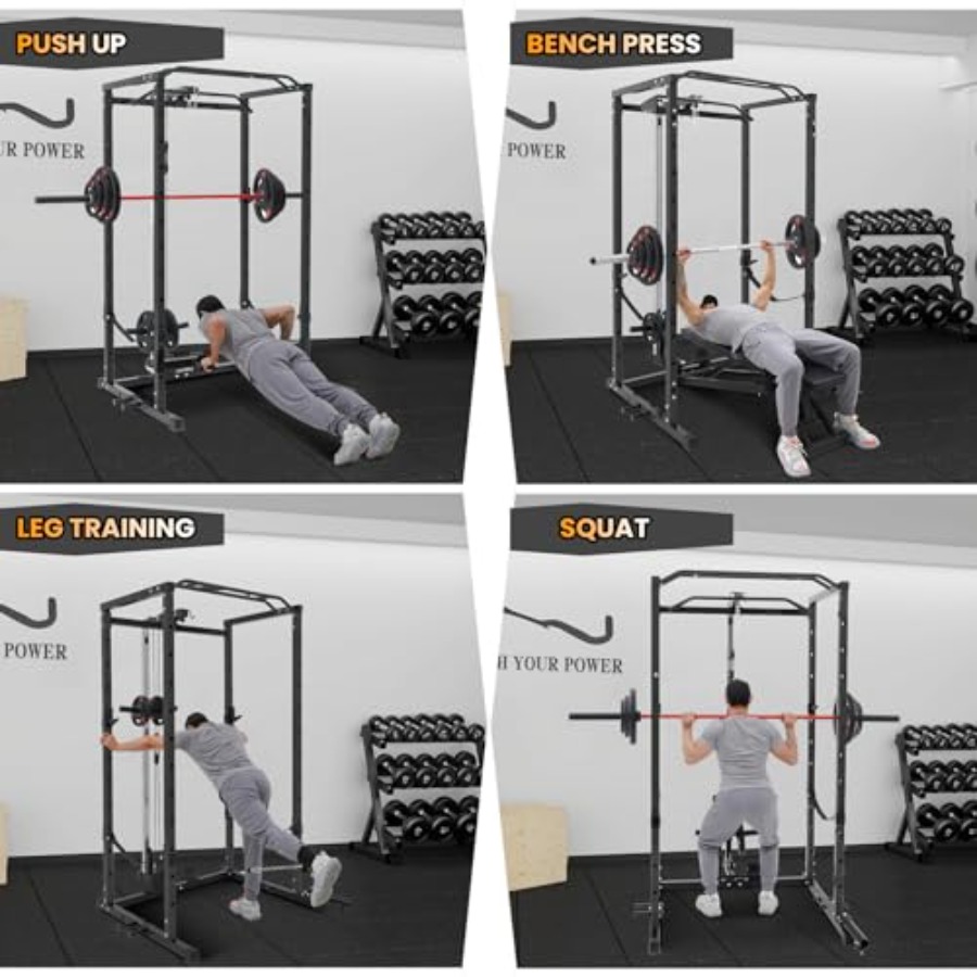 1600 Lbs Power Rack for Home G - Lat Pulldown Bar ulasan dan harga