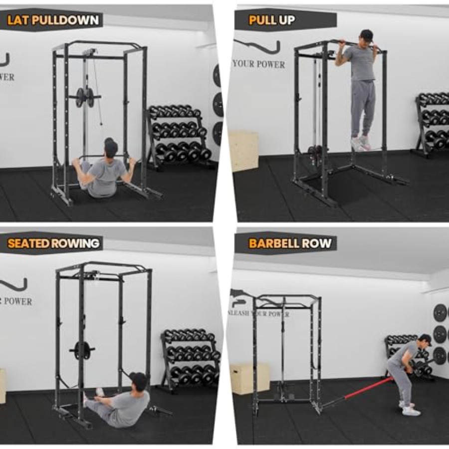 1600 Lbs Power Rack for Home G - Lat Pulldown Bar ulasan dan harga