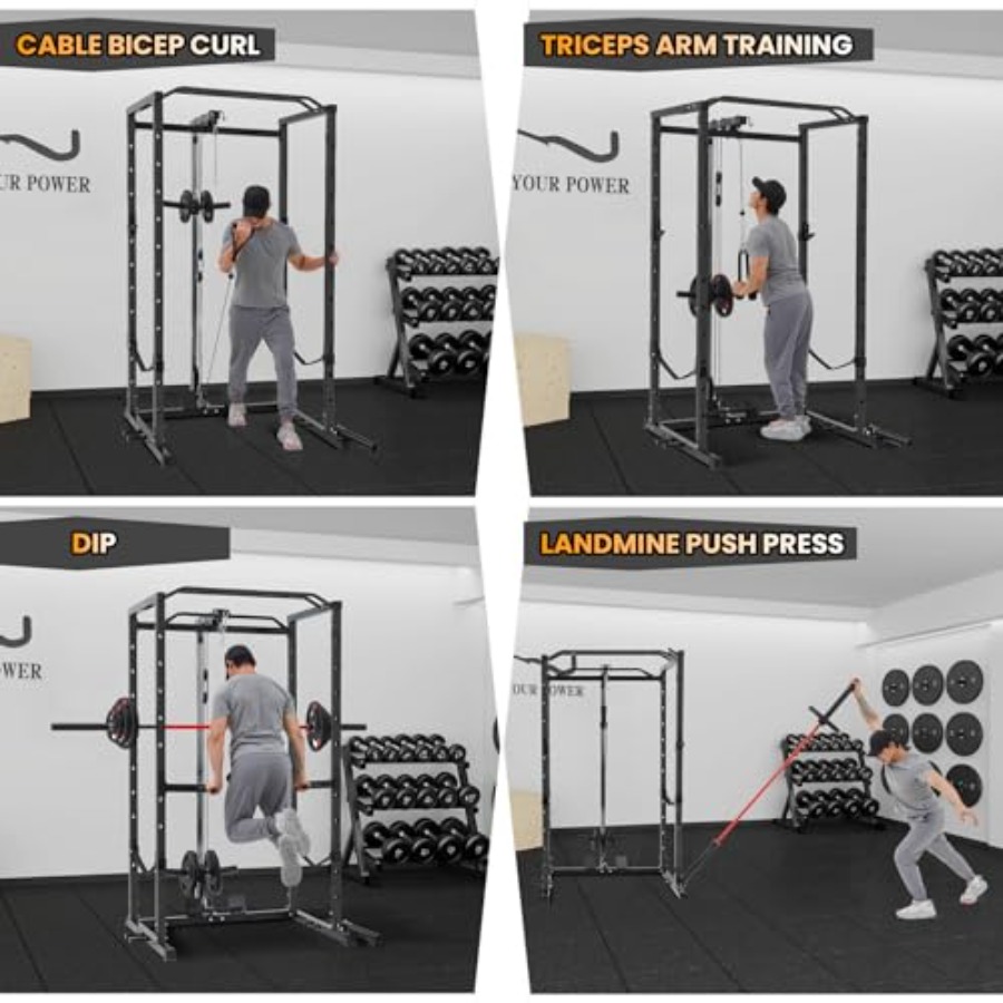1600 Lbs Power Rack for Home G - Lat Pulldown Bar ulasan dan harga