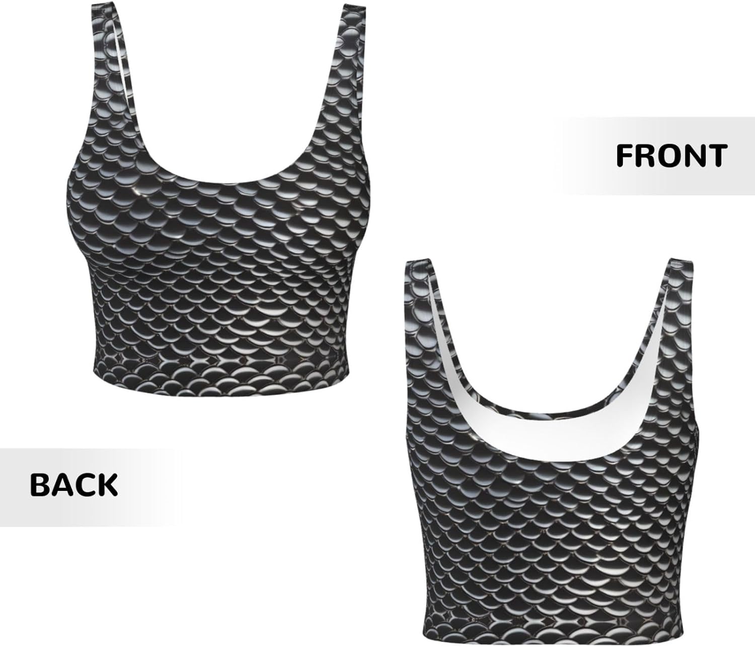 Silver fish scale Printed Wome - Yoga Fitness Workout ulasan dan harga