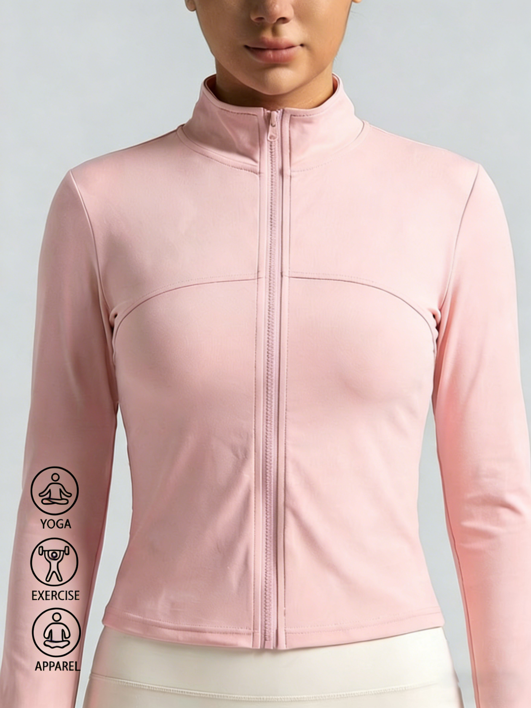 New Women Light pink Yoga Coat - Yoga In Fitness ulasan dan harga
