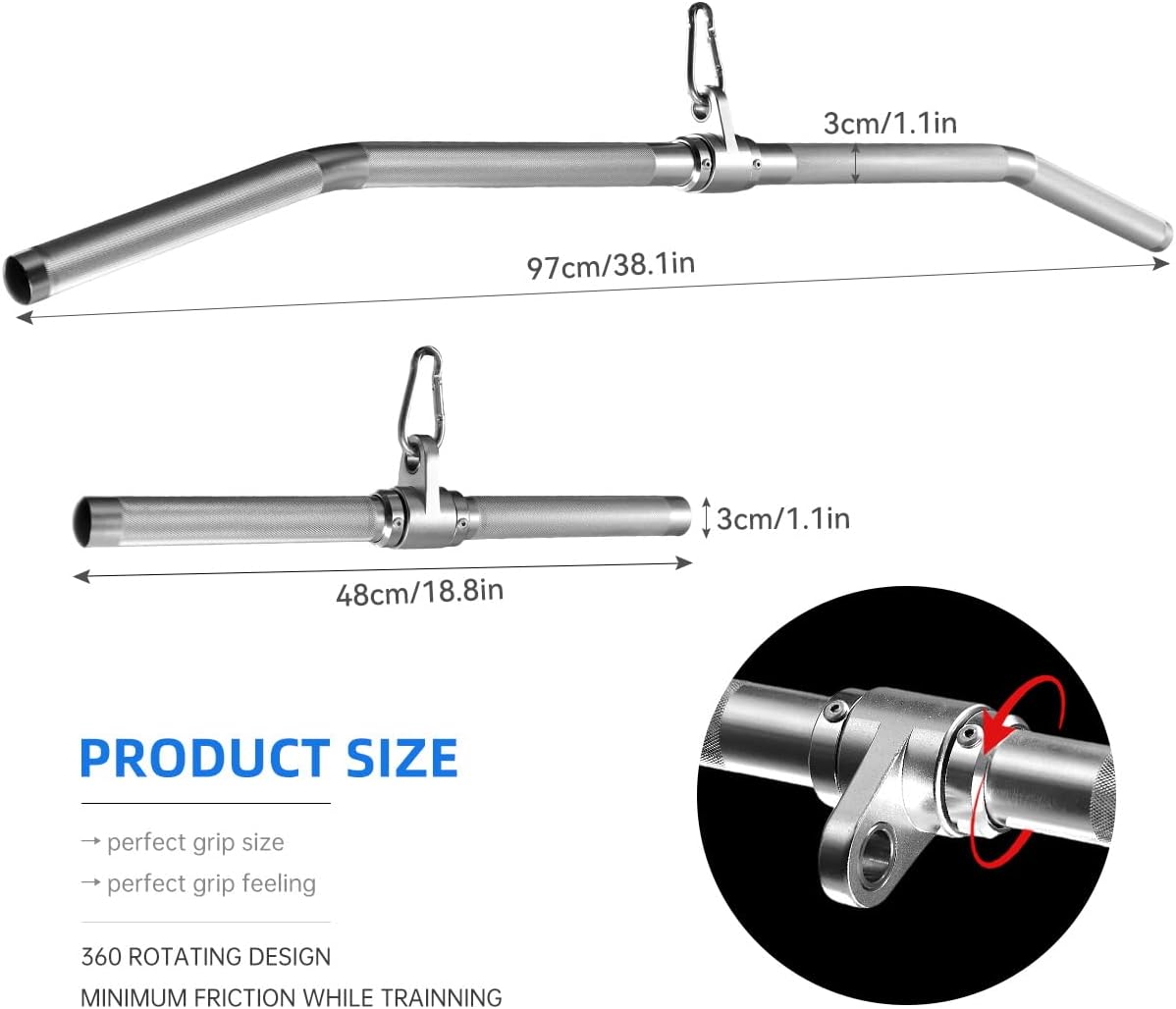 Aluminum Lat Pulldown Bar, 100 - Lat Pulldown Bar ulasan dan harga