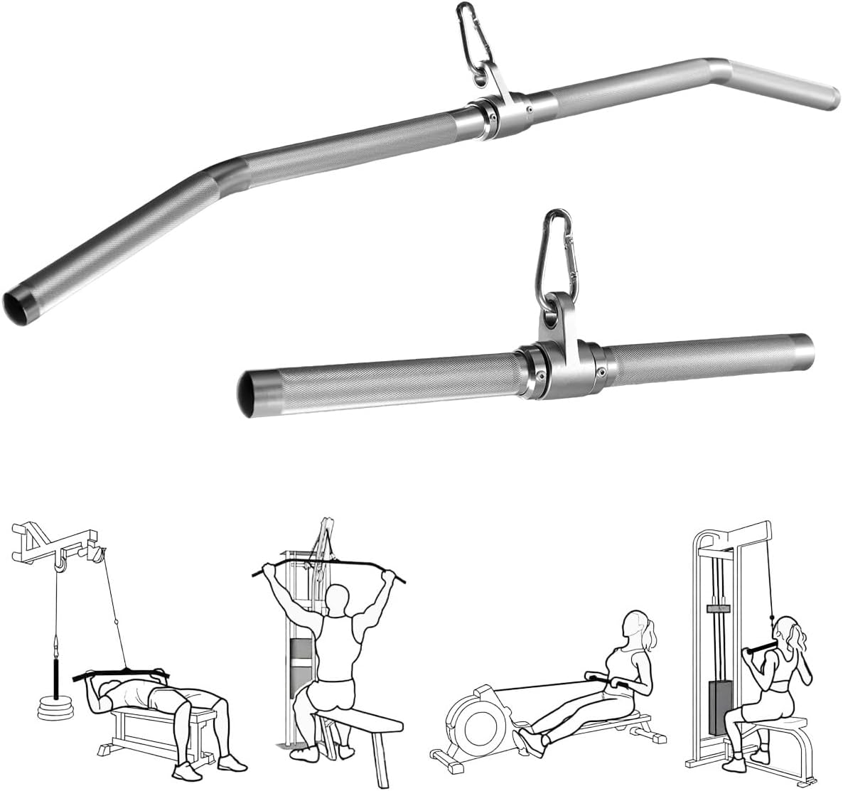 Aluminum Lat Pulldown Bar, 100 - Lat Pulldown Bar ulasan dan harga