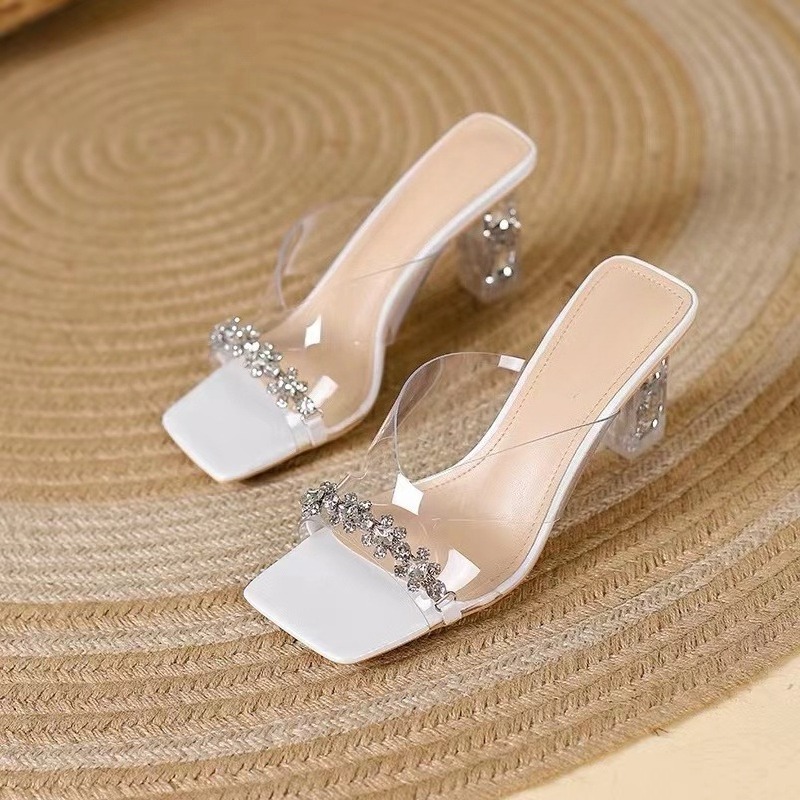 Crystal Block Heel Slippers Su - Resistance Bands ulasan dan harga