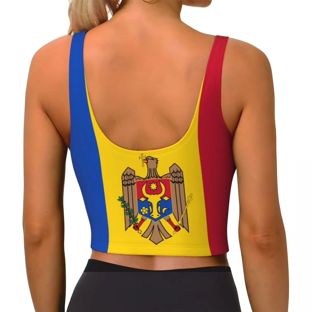 Moldova Flag Basic Tops Women  - Yoga Fitness Top ulasan dan harga