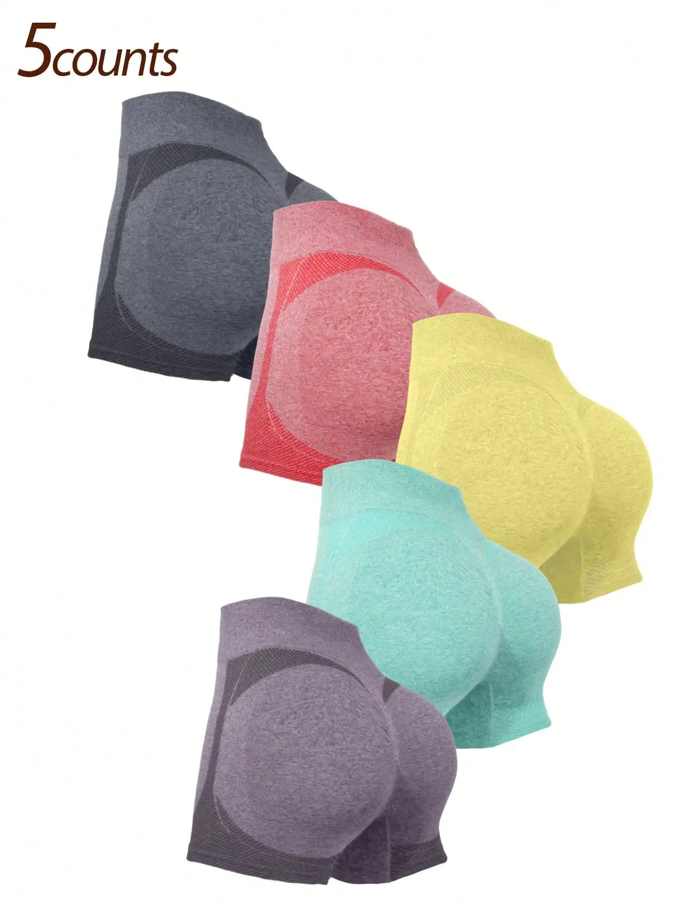 [Seamless Yoga Shorts] 5pcs Hi - Yoga Fitness Top ulasan dan harga