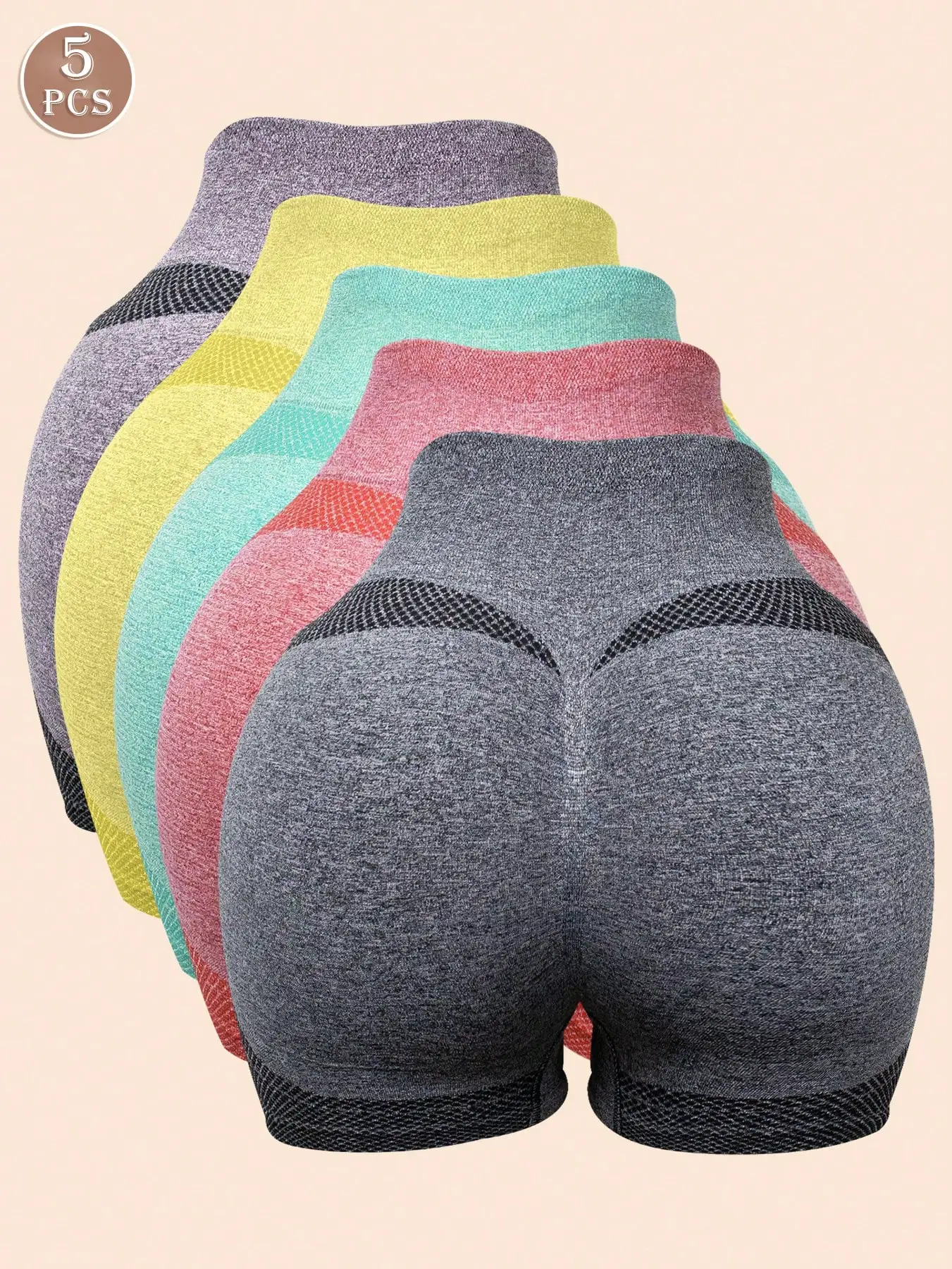 [Seamless Yoga Shorts] 5pcs Hi - Yoga Fitness Top ulasan dan harga