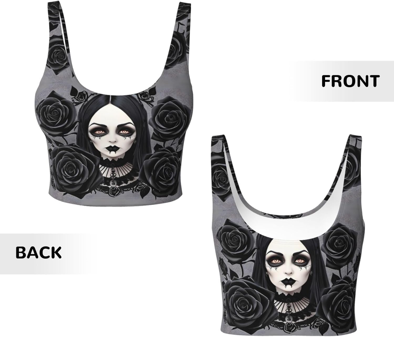 gothic black roses Printed Wom - Yoga Fitness Workout ulasan dan harga