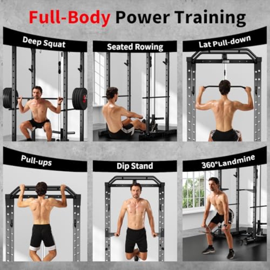 Home gym power rack with LAT p - Lat Pulldown Bar ulasan dan harga