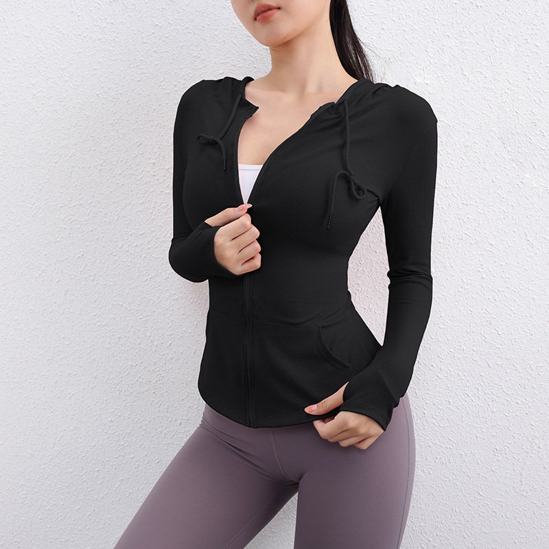 Women Sport Hoodies Zipper Sli - Yoga Fitness Hoodie ulasan dan harga