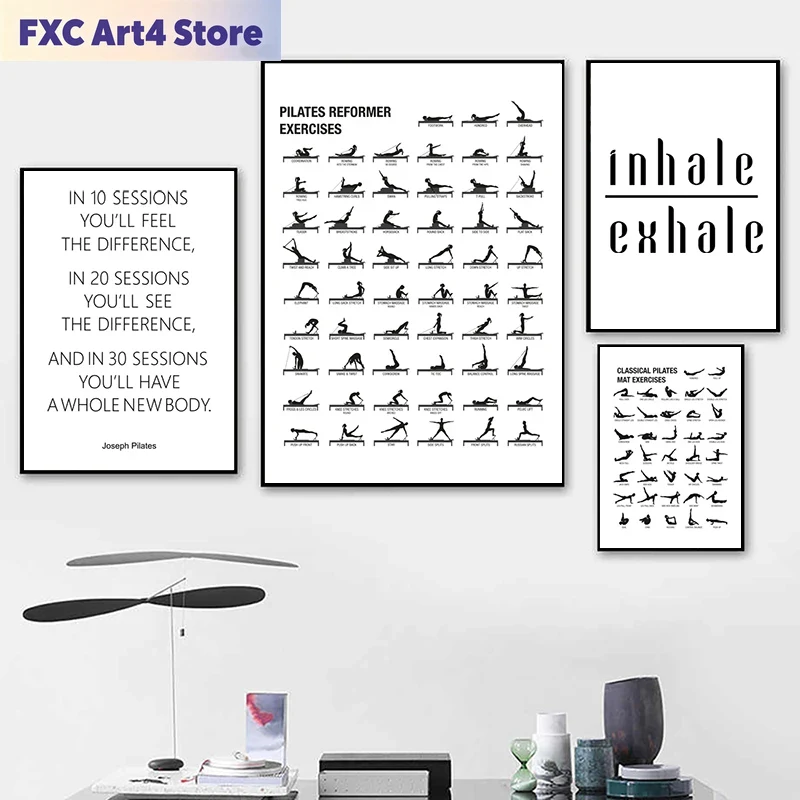 Frameless Pilates Workout Char - Yoga Fitness Workout ulasan dan harga
