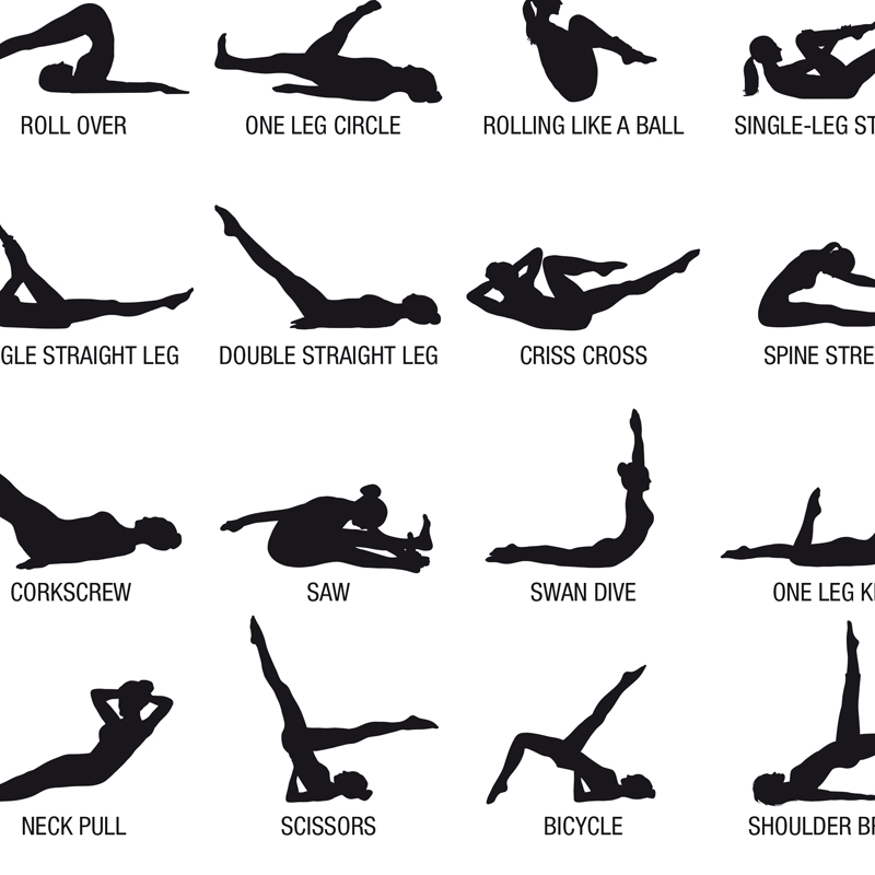 Frameless Pilates Workout Char - Yoga Fitness Workout ulasan dan harga