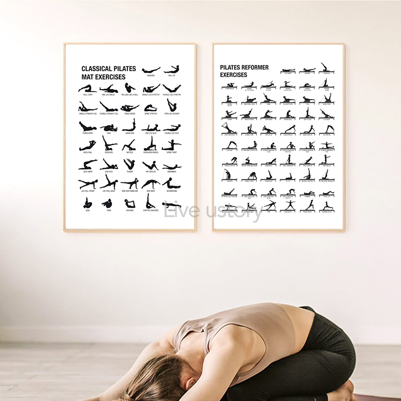 Frameless Pilates Workout Char - Yoga Fitness Workout ulasan dan harga