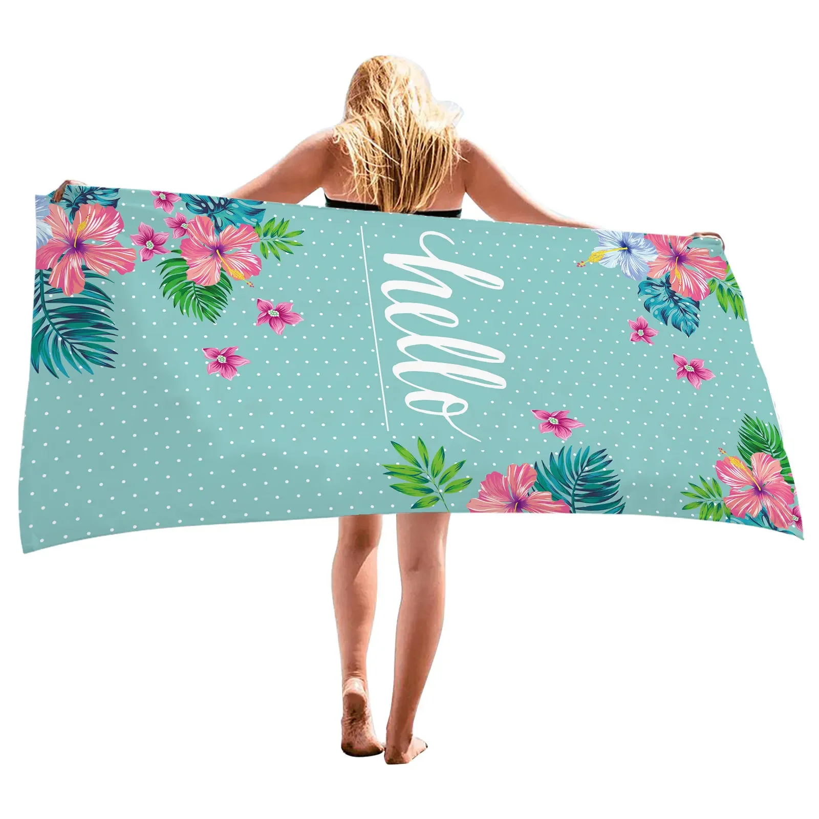 Summer Floral Print Beach Towe - Fitness Yoga Only For Women ulasan dan harga