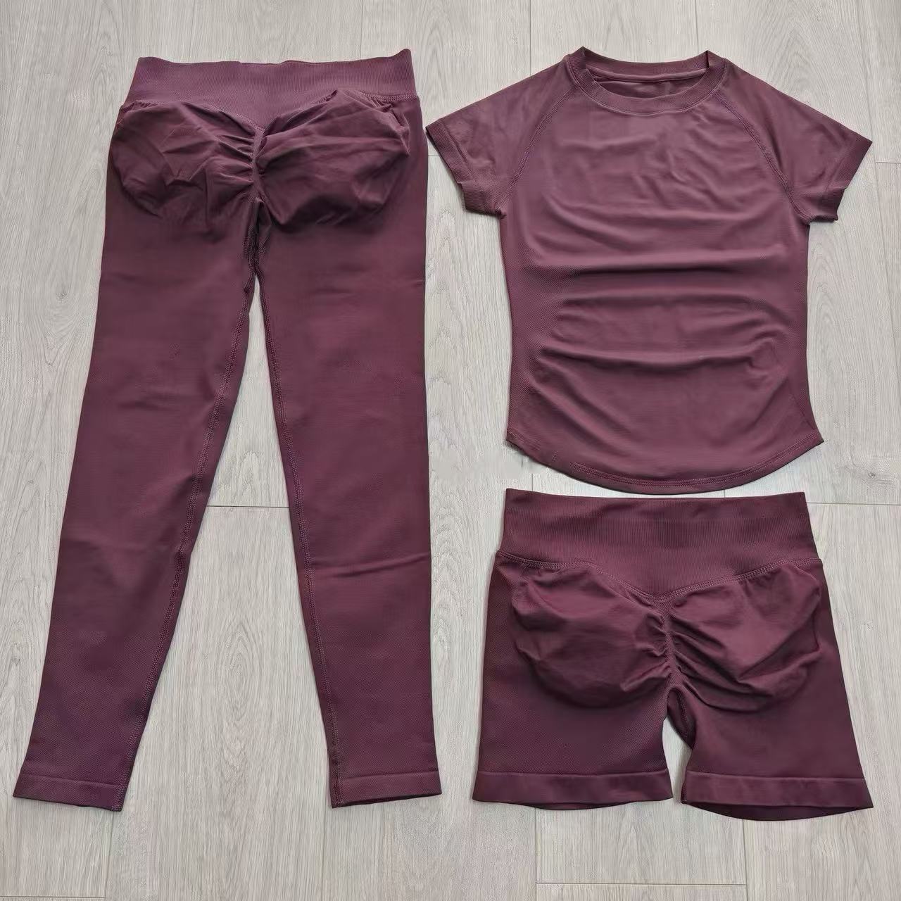 2 Pieces Sports Sets Short Sle - Yoga Fitness Top ulasan dan harga