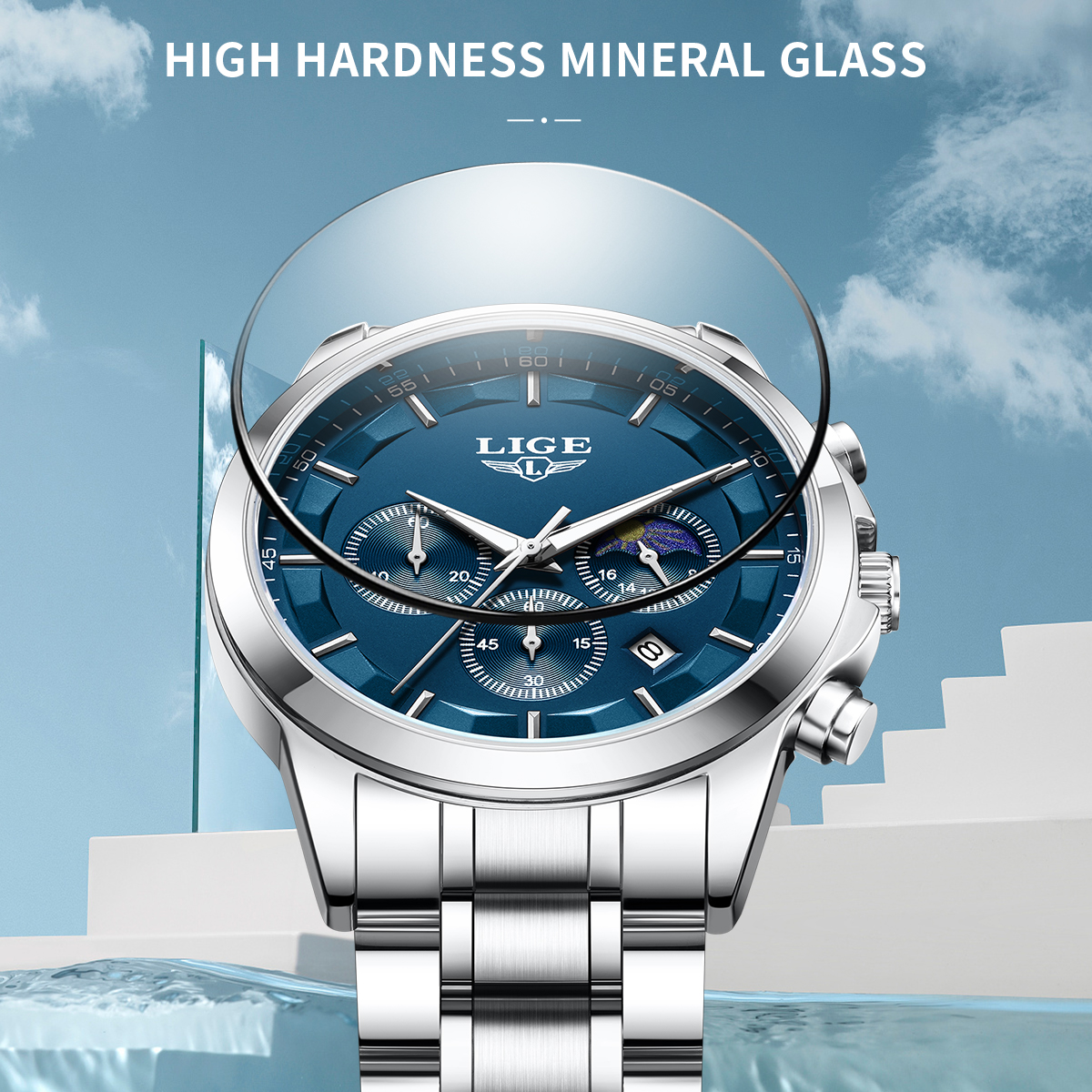 LIGE Luxury Fashion Quartz Man - Resistance Bands ulasan dan harga